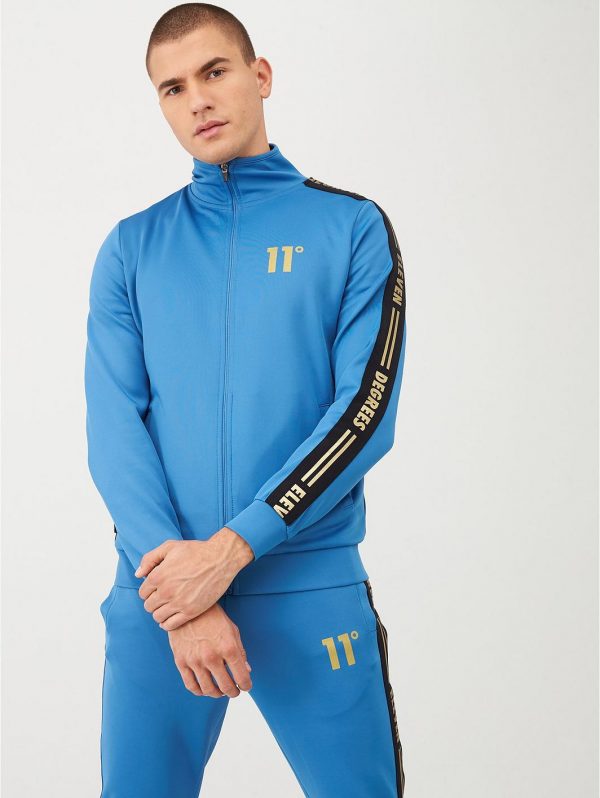selling asymmetric logo tracksuit top blue 5efb3140508b5