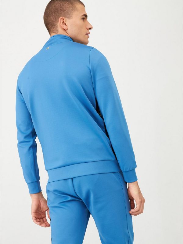 selling asymmetric logo tracksuit top blue 5efb31416a179
