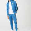 selling asymmetric logo tracksuit top blue 5efb31425ff06
