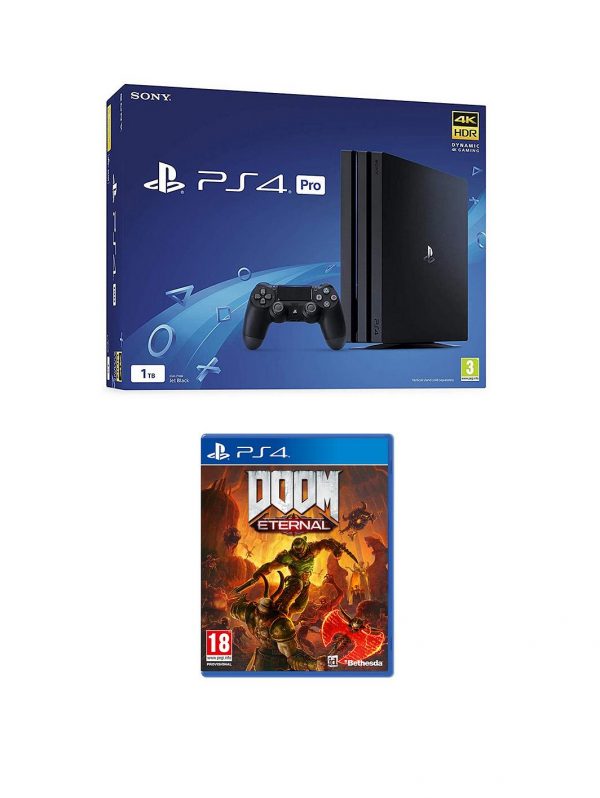 selling black console with doom eternal and optional extras 5efb0ba003450