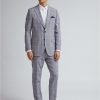 selling check slim fit suit jacket grey 5efb3382b5506