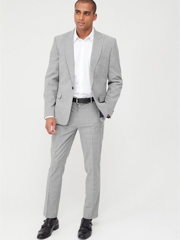 selling check suit jacket grey 5efb2db4d3a9d