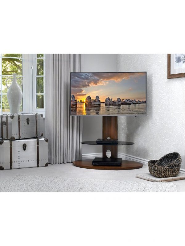 selling chepstow combi 930 tv unit walnut black glass fits up to 65 inch tv 5efadc5455eee