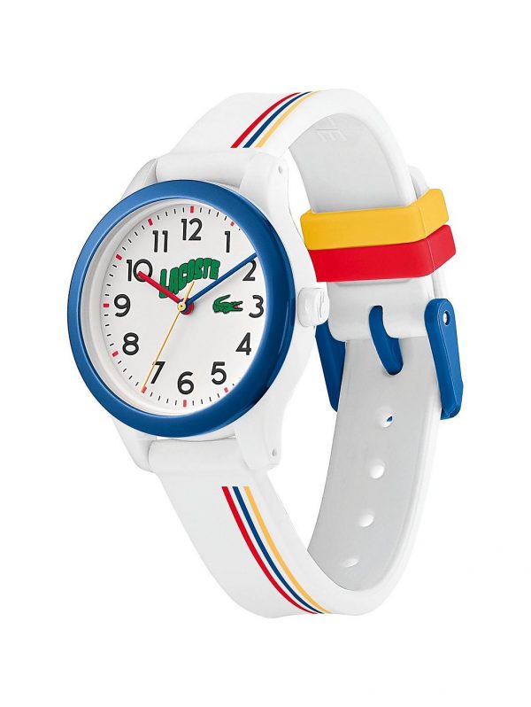 selling childrens white stripe silicone strap 32mm dial watch 5efae29d9a1e8
