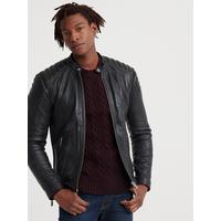 selling city hero leather racer jacket black 5efb30fe78322