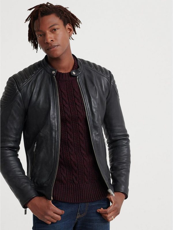 selling city hero leather racer jacket black 5efb3110c0293