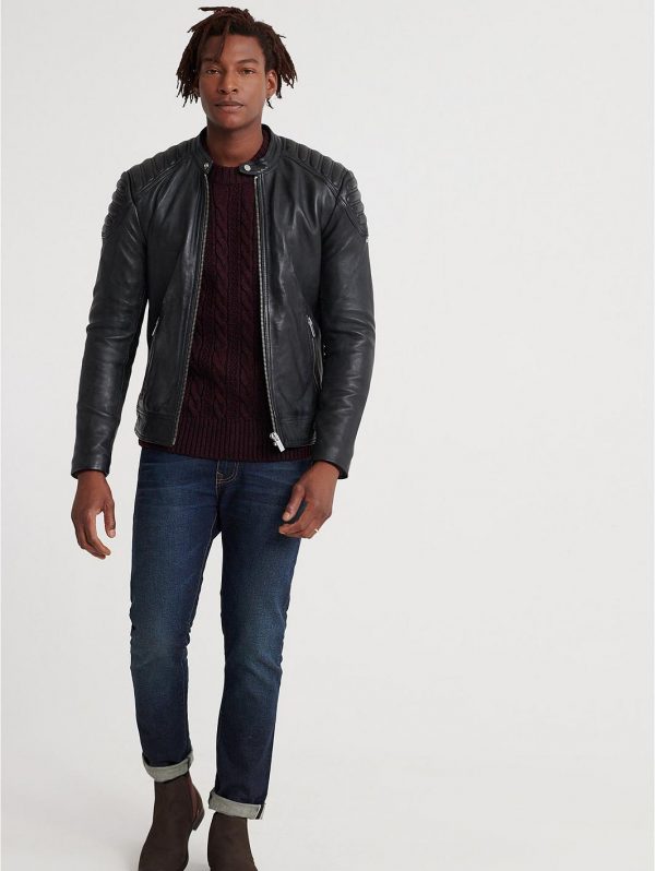 selling city hero leather racer jacket black 5efb311261ada