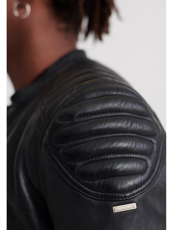 selling city hero leather racer jacket black 5efb3113275a7