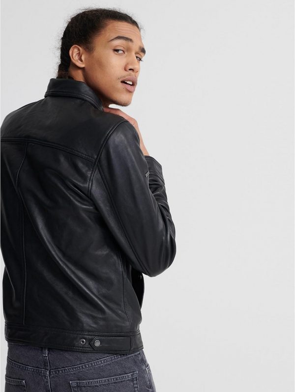 selling curtis light leather jacket black 5efb324f480af