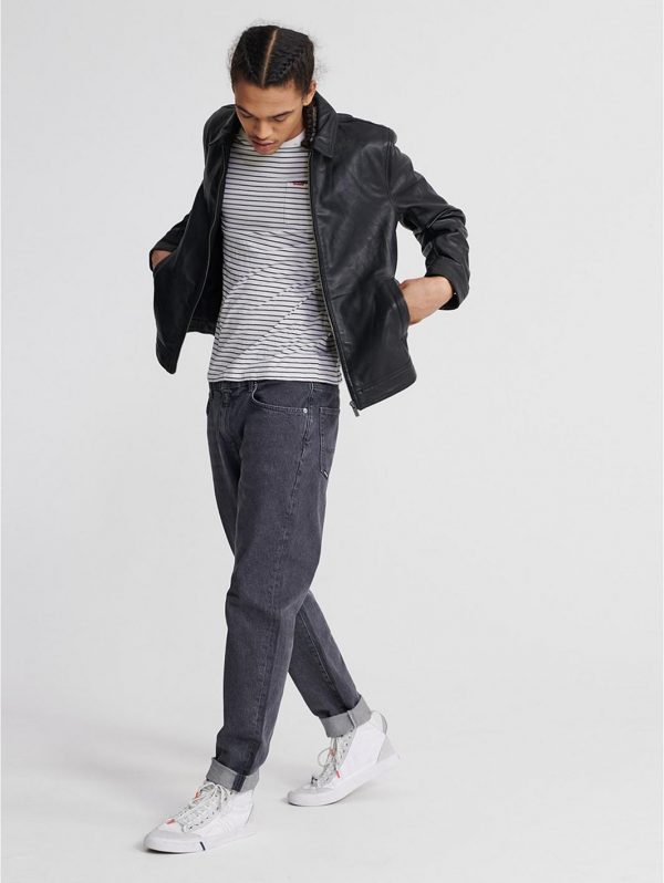 selling curtis light leather jacket black 5efb325183778