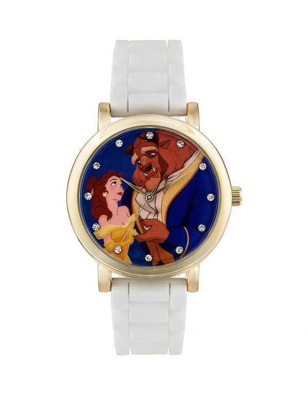 selling disney princess beauty and the beast white strap watch 5efae27eb8323