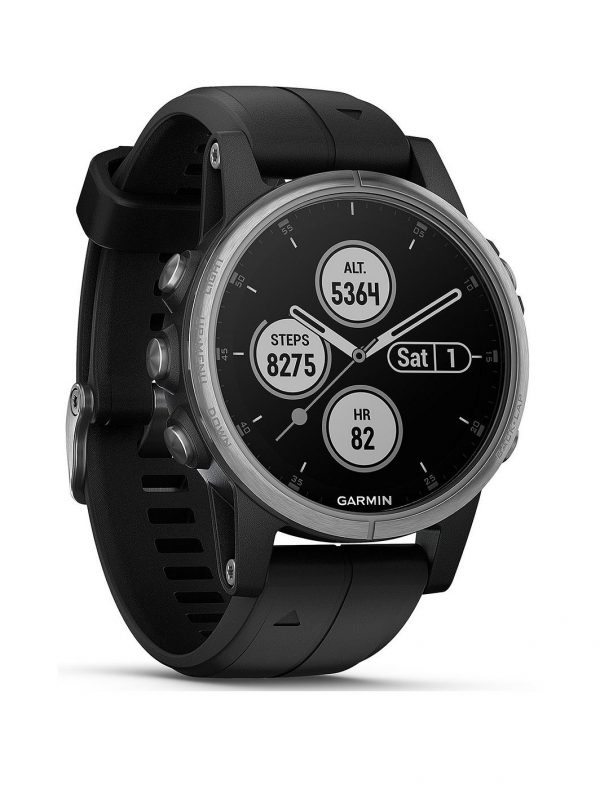 selling fenix 5s plus compact multisport watch with music maps and garmin pay silver with black band 5efae1538faab