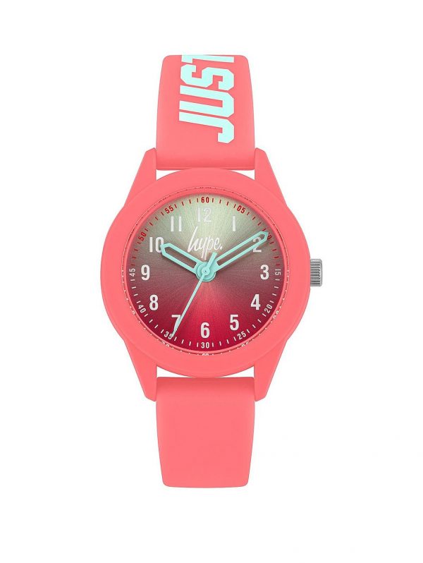 selling hype blue pink ombre dial pink just hype printed silicone strap kids watch 5efae2b84a741