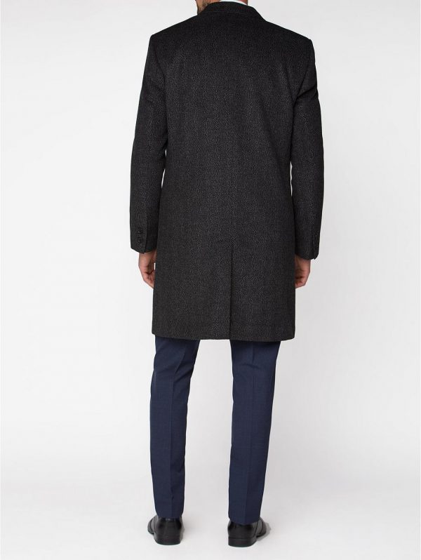 selling jeff banks grey textured overcoat tailored fit 5efb3478b29cd
