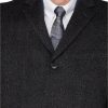 selling jeff banks grey textured overcoat tailored fit 5efb3479793e7