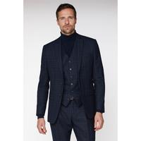 selling jeff banks jaspe check ivy league suit jacket in slim fit blue 5efb376eaef96