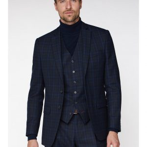 selling jeff banks jaspe check ivy league suit jacket in slim fit blue 5efb377c5bc5d