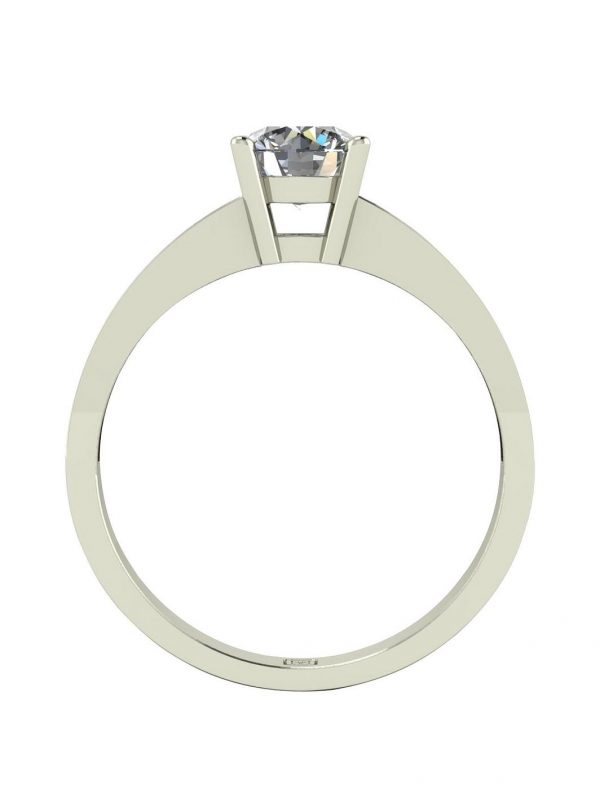 selling lady lynsey 9ct gold 1ct total round brilliant moissanite solitaire ring with stone set shoulders 5ef9bf415f81c