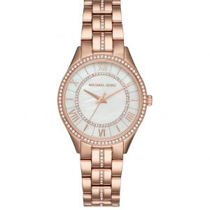selling mk3716 lauryn silver dial rose gold stainless steel bracelet ladies watch 5ef9bf2baba56