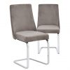 selling pair of alice velvet dining chairs grey chrome 5efada0fcaa88
