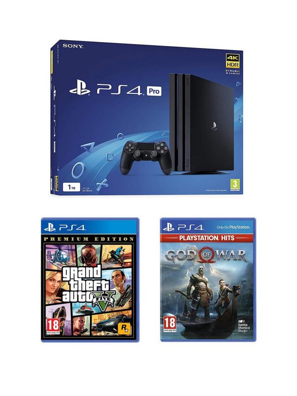 selling ps4 pro with grand theft auto v god of war and optional extras 1tb console 5efb0ac96e6e2