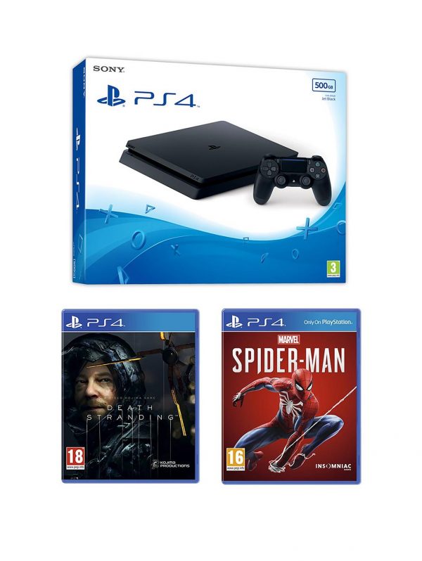 selling ps4 with death stranding and marvels spider man and optional extras 500gb console 5efb0afa94b07