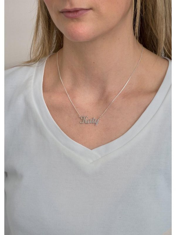selling sterling silver personalised script name necklace on adjustable curb chain 5ef9bf6ad7be6