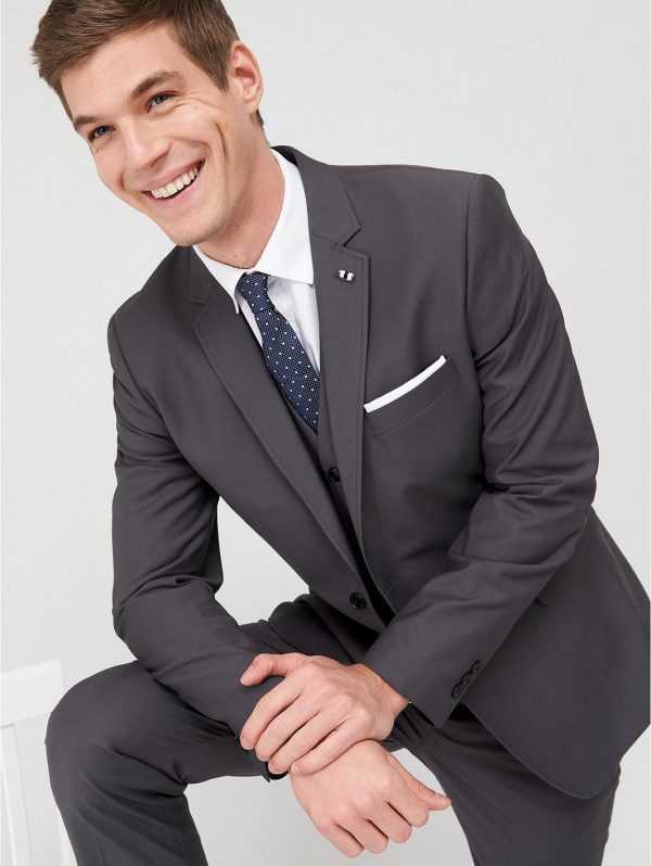 selling stretch regular suit jacket grey 5efb34ac69ce5