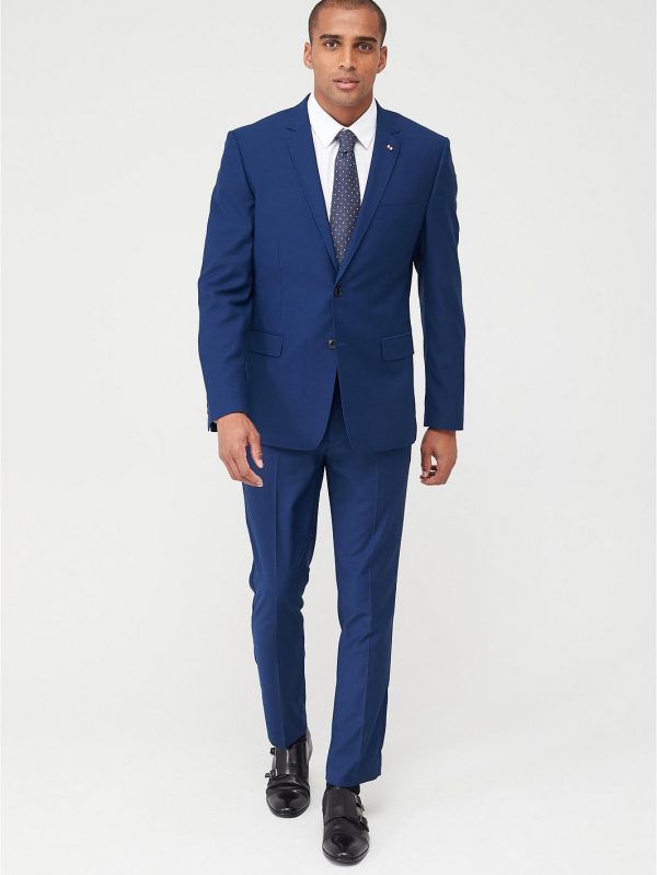 selling stretch slim suit jacket blue 5efb2f8593968