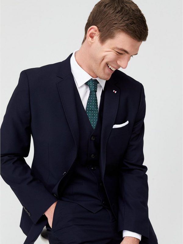 selling stretch slim suit jacket navy 5efb371e63453