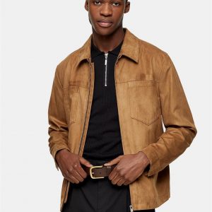 selling suedette jacket tan 5efb34e53f129