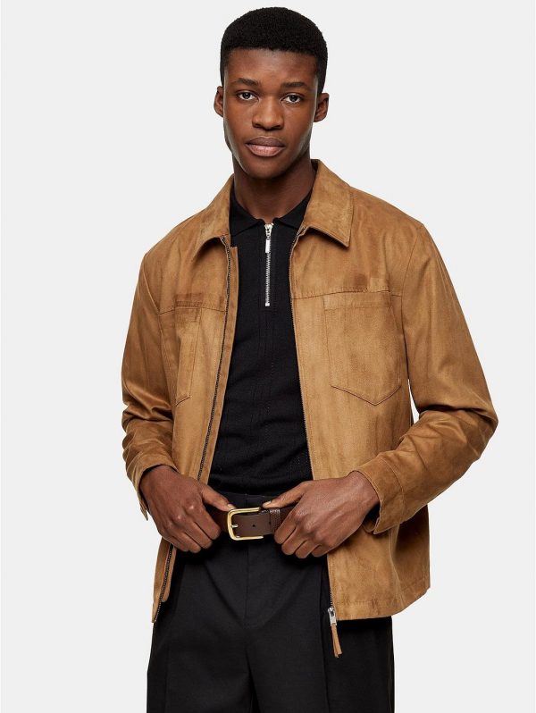 selling suedette jacket tan 5efb34e53f129