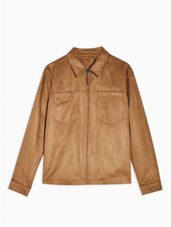 selling suedette jacket tan 5efb34e94ac98