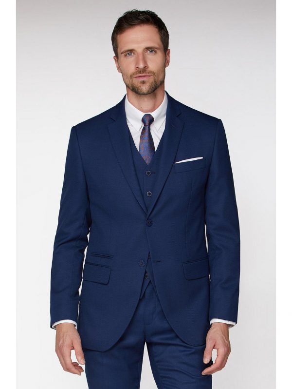 selling textured soho suit jacket blue 5efb383b742a8