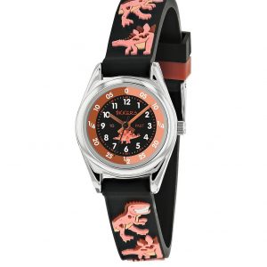 selling tikkers black and orange dial black dinosaur print strap kids watch 5efae3337756a