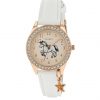selling tikkers gold unicorn sunray crystal set dial with star charm and white leather strap kids watch 5efae270bb77e