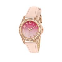selling tikkers pink ombre glitter crystal set dial pink leather strap kids watch 5efae275e0982