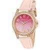 selling tikkers pink ombre glitter crystal set dial pink leather strap kids watch 5efae276d1754