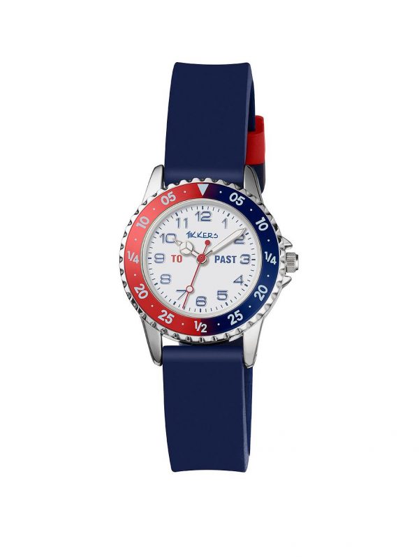 selling tikkers red white and blue dial blue silicone strap kids watch 5efae311b9c79