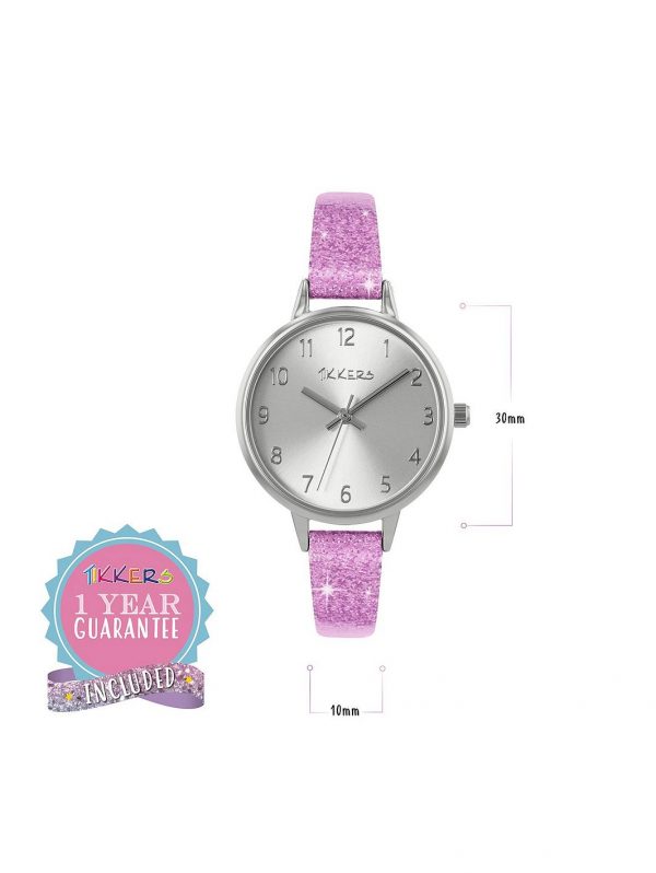 selling tikkers silver dial pink glitter strap and unicorn pompom kids gift set 5efae32b1d864