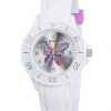 selling tikkers silver sunray butterfly print dial white silicone strap kids watch 5efae2f4864d1