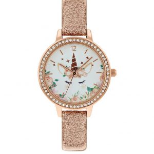 selling tikkers unicorn dial nude glitter strap kids watch 5efae354c4e01