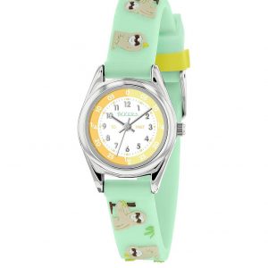 selling tikkers white dial green sloth print strap kids watch 5efae2d49b8a3