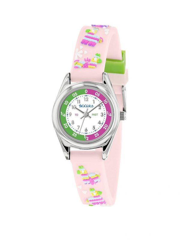 selling tikkers white dial pink pinata print strap kids watch 5efae3a9dd4ca