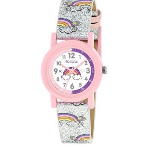 selling tikkers white rainbow dial silver glitter rainbow strap kid watch 5efae28c6c61e