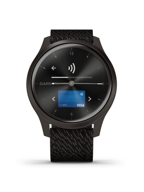 selling vivomove style hybrid smartwatch black pepper nylon with slate hardware 5efae174998a4