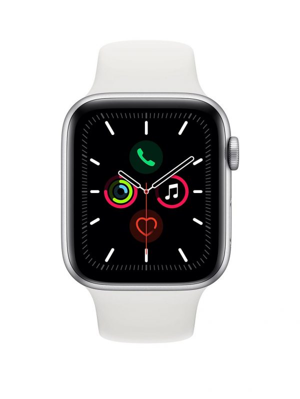 selling watch series 5 gps 44mm silver aluminium case with white sport band 5efae1fbe1ea4