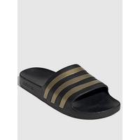 special sale adilette aqua slides black gold 5ef738aa42a11