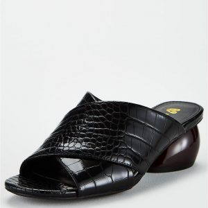 special sale basha feature heel cross strap mules black 5ef7344c02758