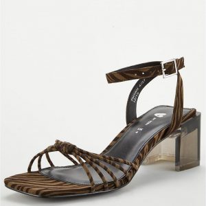 special sale blix perspex heel square toe sandal 5ef7342185123